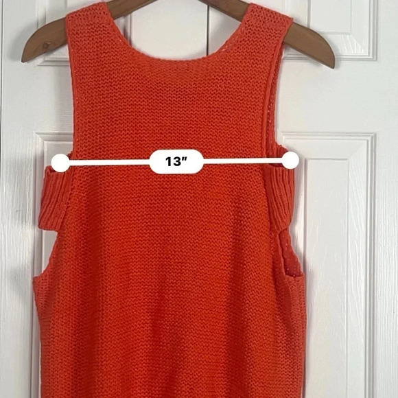 NEW J Brand Orange Cherry Tomato Sleeveless Sweater - Picture 7 of 9